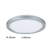 Rundes LED-Deckenlicht mit silbernem Aluminiumrahmen und weißem Diffusor, energiesparende Innenbeleuchtung