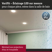 Éclairage LED VariFit encastré IP44, résistant à l'eau et inoxydable pour salle de bain