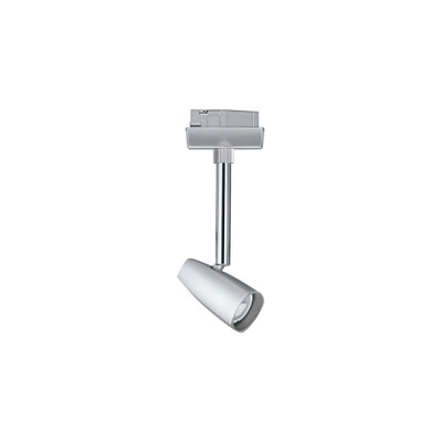Moderner silberner LED-Strahler aus Metall für Schienensysteme, energiesparende Beleuchtung