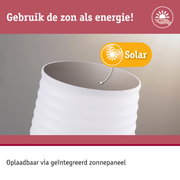 Witte solarcontainer met geïntegreerd zonnepaneel voor duurzame energieopwekking.