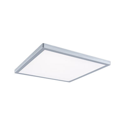 Flaches quadratisches LED-Deckenpanel mit silbernem Aluminiumrahmen für moderne Raumbeleuchtung