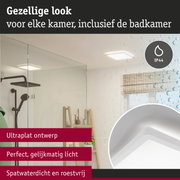 Ultraplatte witte LED-plafondlamp met IP44, spatwaterdicht en roestvrij voor badkamer