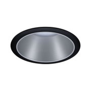 Ronde LED-inbouwarmatuur van aluminium in zwart en zilver voor moderne verlichting