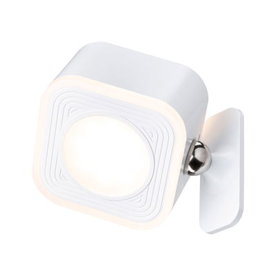 Applique murale LED blanche moderne avec lumière ronde et articulation réglable pour un éclairage flexible