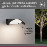 Moderne schwarze LED-Wandleuchte aus Metall mit energiesparender Technik für Außenbereiche