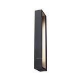Black aluminum wall light with warm white illumination for modern indoor lighting