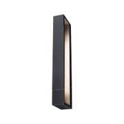 Black aluminum wall light with warm white illumination for modern indoor lighting