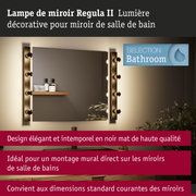 Kit Éclairage de miroir Regula II ampoules incluses 4-flammes IP44 E14 2700K 4x470lm 230V 4x4,5W gradable Noir/Opale