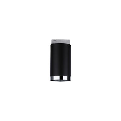 Zwarte metalen LED-plafondlamp met zilveren rand voor moderne binnenverlichting