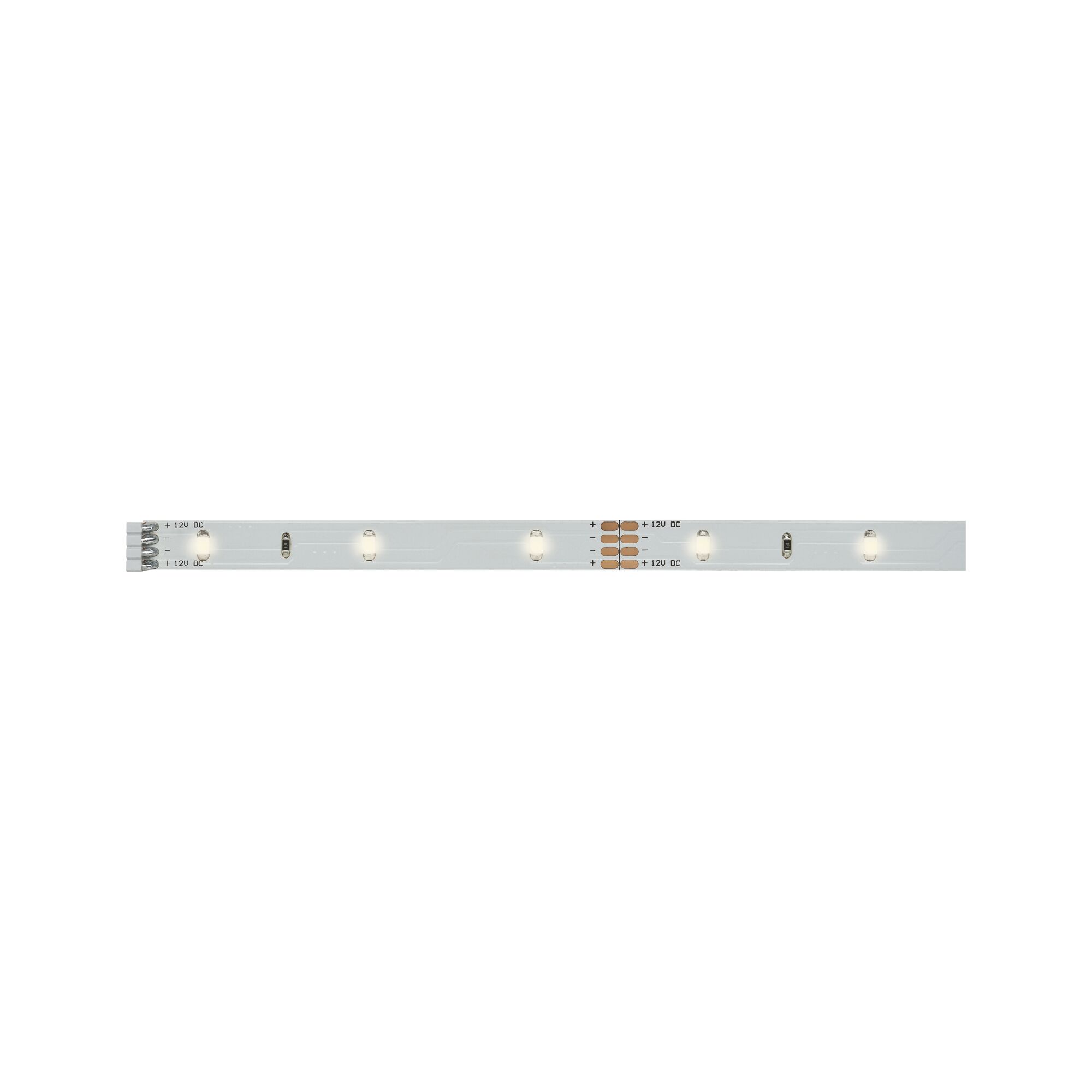 Witte LED-strip met warmwitte LEDs en 12V DC aansluiting voor veelzijdige verlichtingsoplossingen