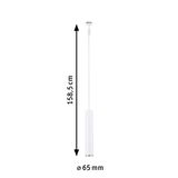 White cylindrical LED pendant light 158.5 cm long and 65 mm diameter for modern lighting solutions