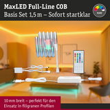 MaxLED Full-Line COB LED-Lichtband 1,5 m mit Fernbedienung und Netzteil für RGBW Beleuchtung