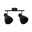 Spotlight Davy E27 230V max. 2x20W dimmable Black Black metal ceiling light with two adjustable spotlights for modern room lighting.
