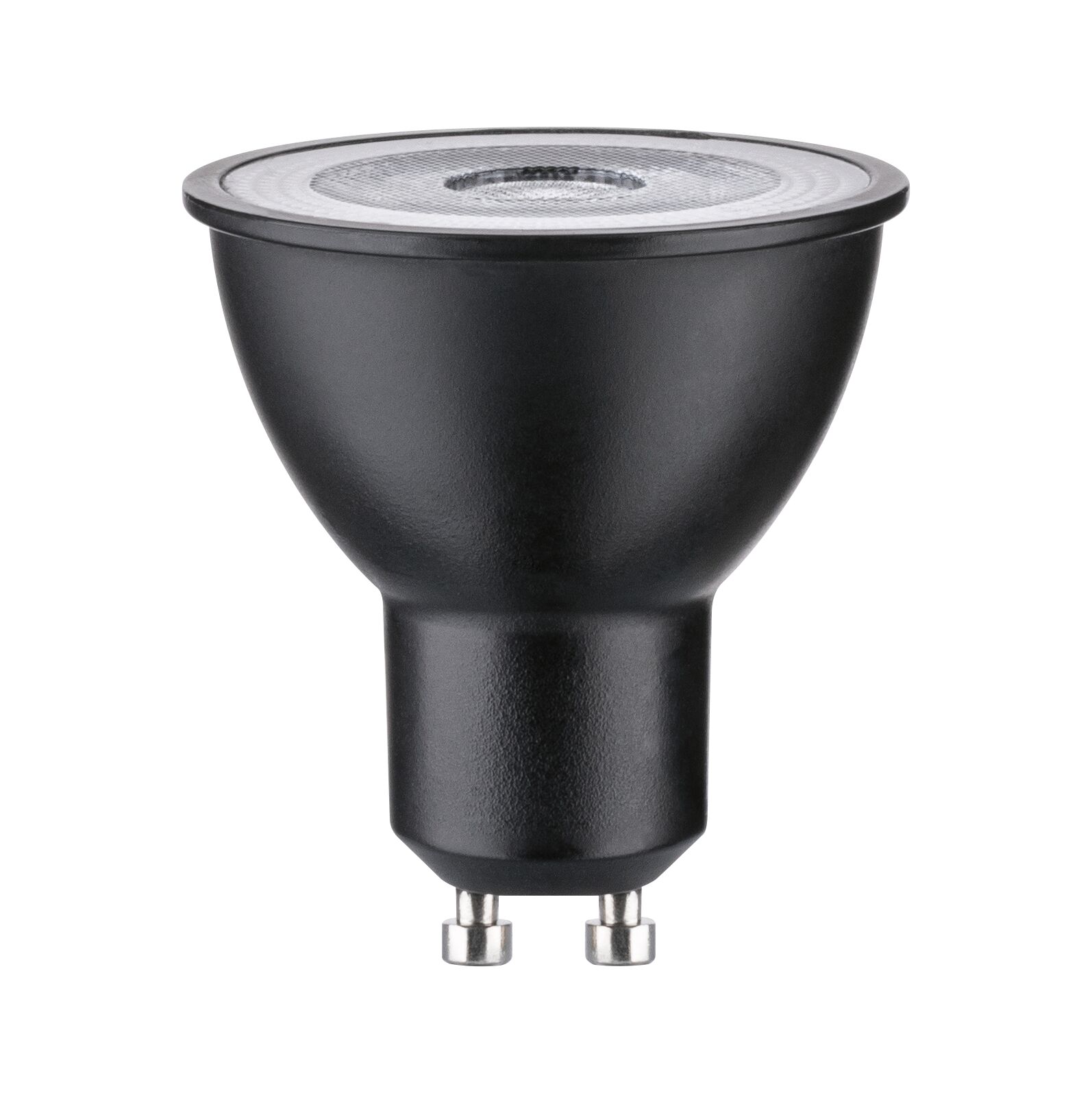Black LED reflector bulb with GU10 base, energy-saving LED lamp for home lighting