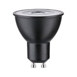 Schwarze LED-Reflektorlampe mit GU10-Sockel, energiesparende LED-Lampe für Wohnraumbeleuchtung