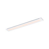 Schlanke weiße LED-Unterbauleuchte mit warmweißem Licht für moderne Küchenbeleuchtung