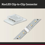 MaxLED Clip-to-Clip Connector aus transparentem Kunststoff für LED-Streifen-Verbindung