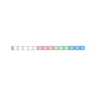 Bande LED avec LEDs blanches, rouges, vertes et bleues pour éclairage coloré polyvalent intérieur