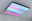 Square LED ceiling light with black frame and multicolor illumination for modern room lighting