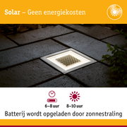 Zonne-energie LED grondlamp van roestvrij staal met wit licht voor energiezuinige buitenverlichting
