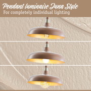 Luna Style pendant lamp in matte brown with warm light for custom home lighting solutions