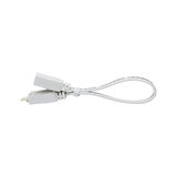 White plastic connector cable with two plugs for LED lighting systems