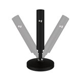 Lampe LED noire réglable avec base ronde en métal pour un éclairage flexible