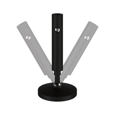 Applique murale LED noire en métal réglable avec base ronde pour éclairage flexible