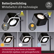 Zwarte LED-accentlamp met dimbare WhiteSwitch-technologie en instelbare kleurtemperatuur van 2700K tot 6500K