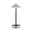 Mobile Table Luminaires Pellini White Switch 300lm 2W Beige/Black matt Modern table lamp with black metal rod and grey leather shade and base for ambient lighting