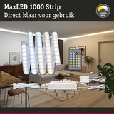 MaxLED 1000 Strip met wit LED-licht, afstandsbediening en voeding voor sfeervolle kamerverlichting