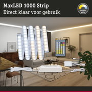 MaxLED 1000 strip met wit LED-licht en afstandsbediening voor dimbaar, instelbaar wit licht