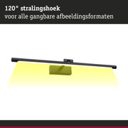 Zwarte LED-buitenverlichting met 120° stralingshoek en geel licht voor het verlichten van wanddecoraties
