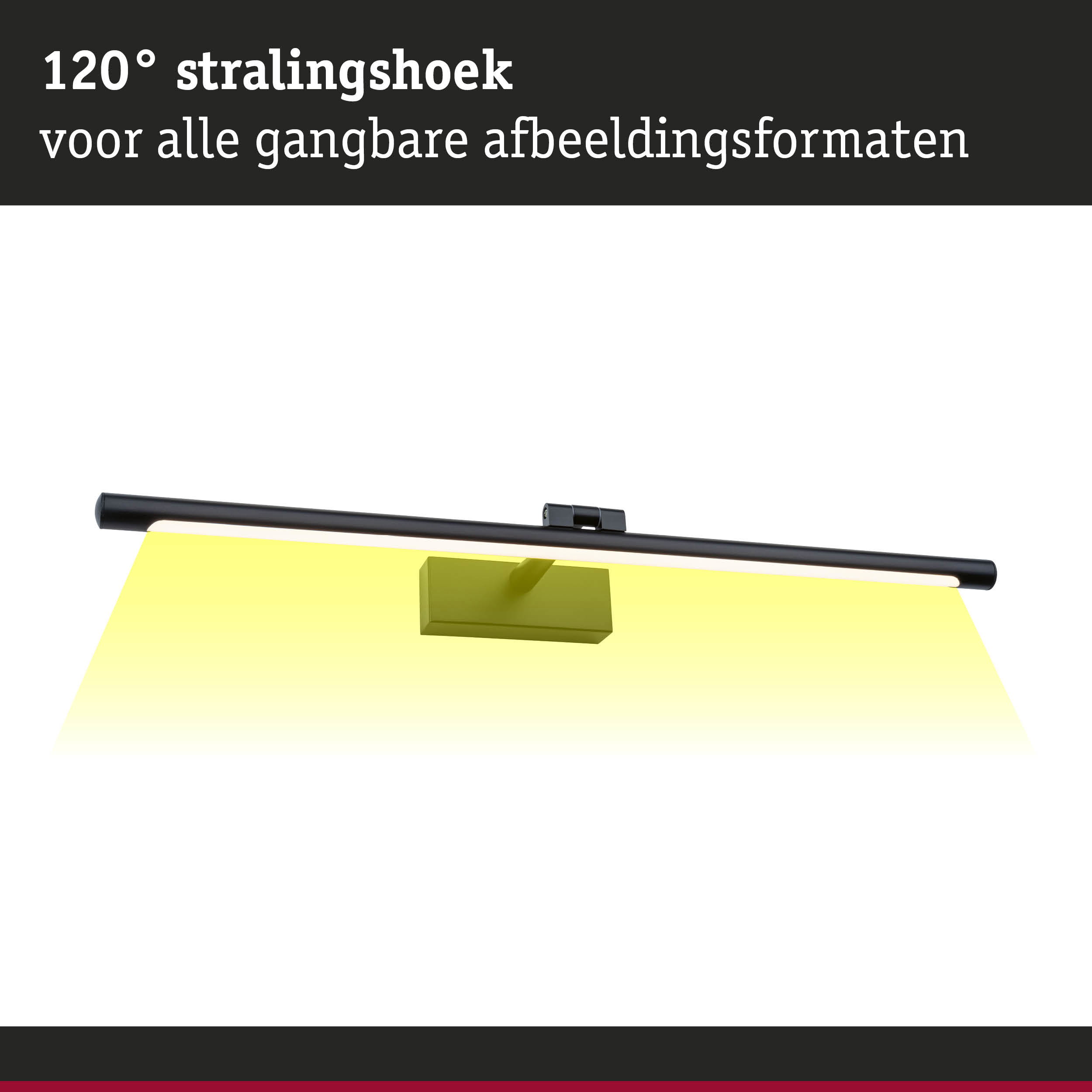 Zwarte LED-buitenverlichting met 120° stralingshoek en geel licht voor het verlichten van wanddecoraties