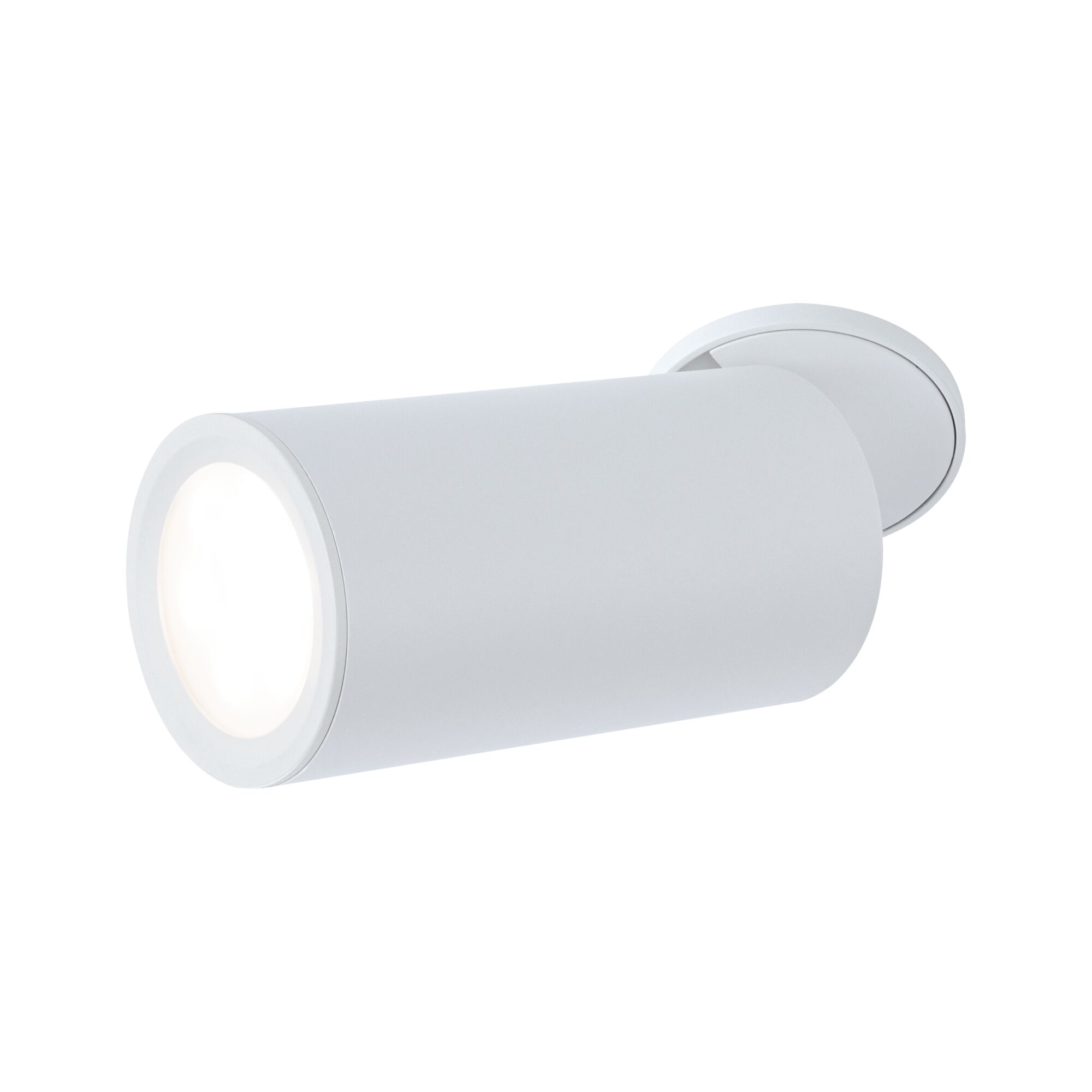 Moderner weißer LED-Strahler aus Metall mit runder Basis für flexible Wandbeleuchtung