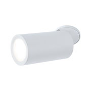 Moderner weißer LED-Strahler aus Metall mit runder Basis für flexible Wandbeleuchtung