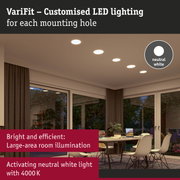 VariFit recessed LED lights in neutral white 4000K for bright, efficient large room illumination
