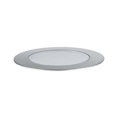 Rond LED-inbouwpaneel van geborsteld zilverkleurig aluminium voor energiezuinige verlichting