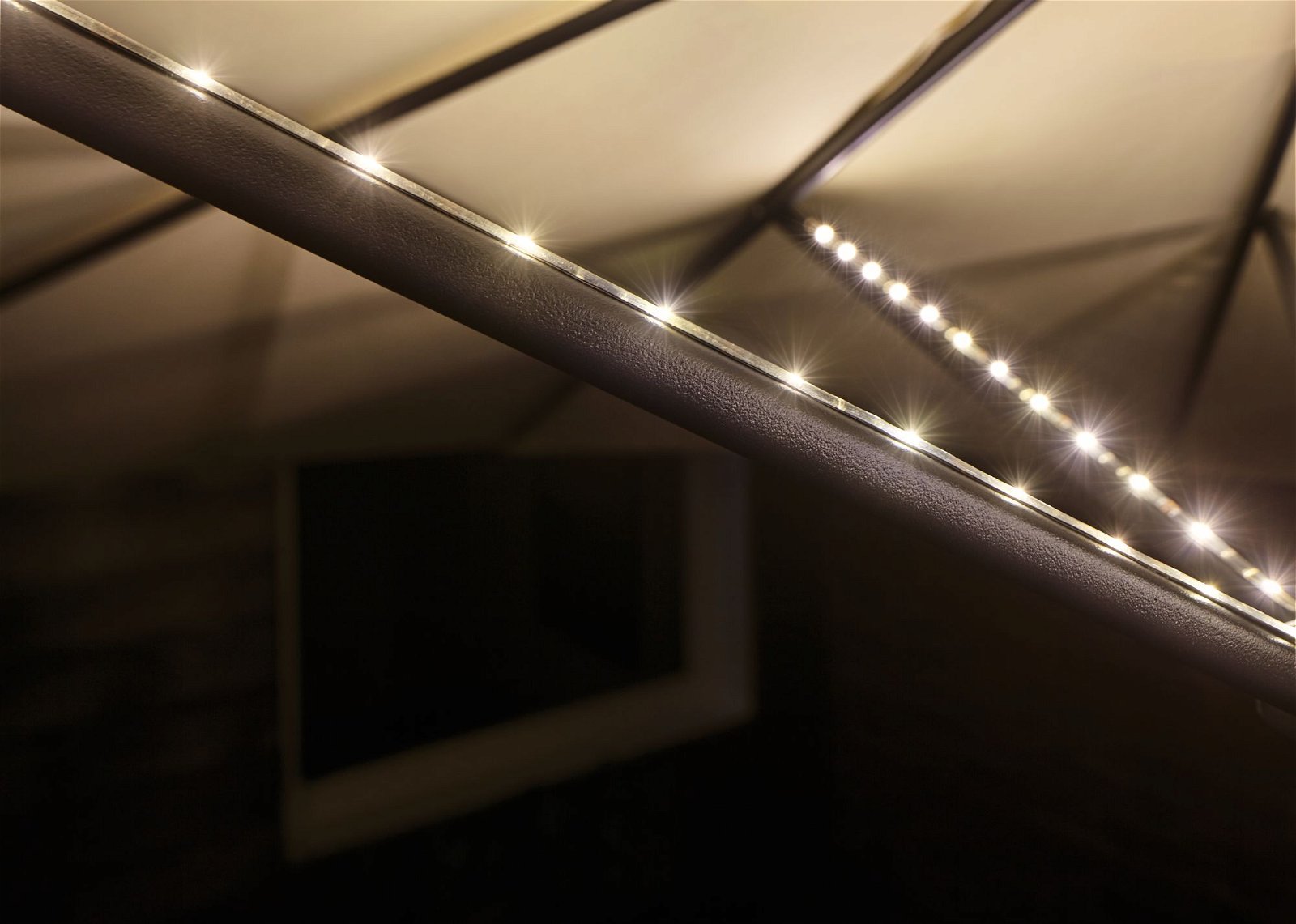 USB LED Strip Parasol Light parasol lighting Basic Set 4x40cm 3000K 4x30lm Black