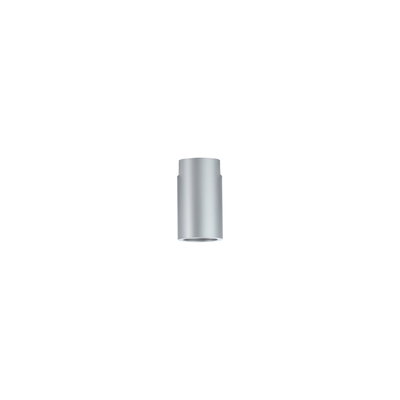 Modern cylindrical ceiling spotlight in silver aluminum for LED lighting solutions