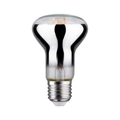 Reflektierende LED-Lampe mit silbernem Glas und E27-Fassung für energiesparende Beleuchtung