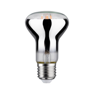 Reflektierende LED-Lampe mit silbernem Glas und E27-Fassung für energiesparende Beleuchtung