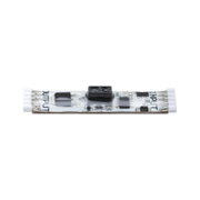 Electronic circuit board with white connectors and black components for LED lighting systems