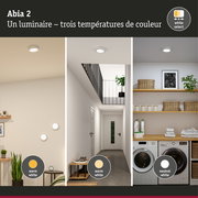 Panneau LED Abia 2 White Select Détecteur de mouvement crépusculaire (HF) rond 170mm 9,5W 1100lm White Select Blanc