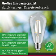 Energiesparlampe mit klarem Glas und LED-Elementen zeigt hohes Einsparpotenzial bei Stromverbrauch
