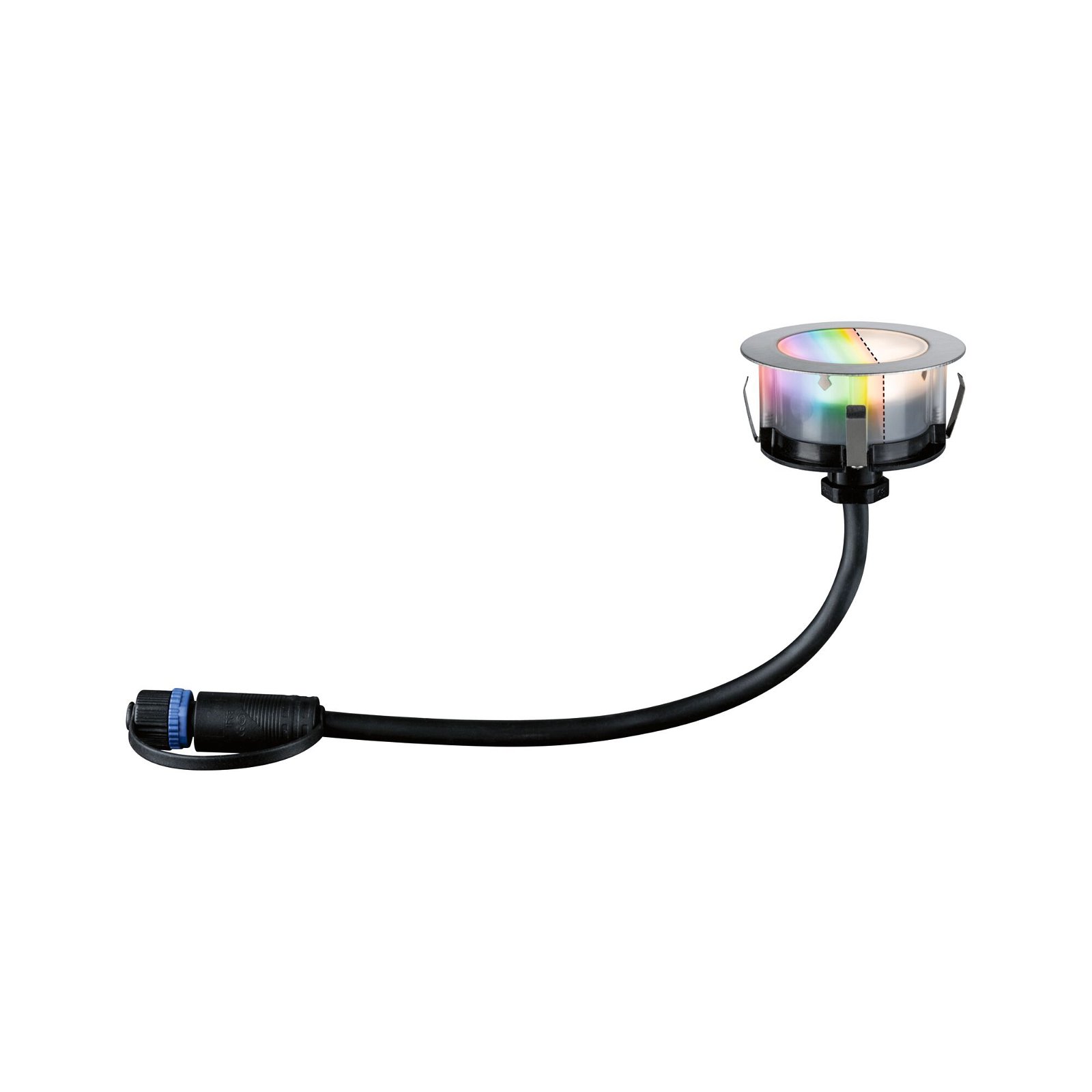 Plug & Shine LED-grondinbouwlamp Smart Home Zigbee Floor RGBW Set van 3 IP67 RGBW 3x2W 21VA Edelstaal