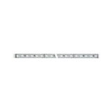 Flexible LED strip with white LEDs on silver circuit board for versatile lighting applications