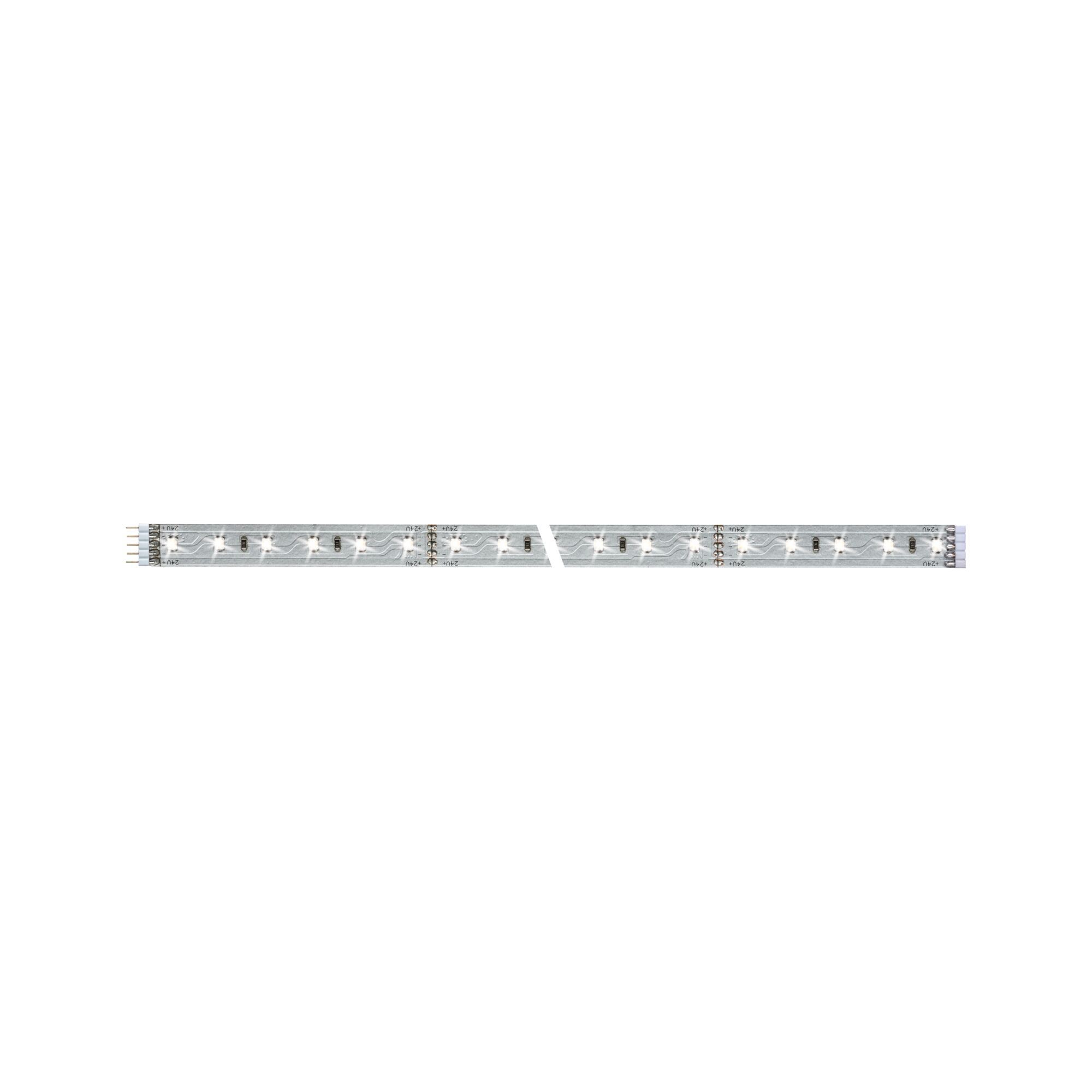 MaxLED 500 LED Strip Einzelstrip 1m Tageslichtweiß 6W 550lm/m 6500K Flexibler LED-Streifen mit weißen LEDs auf silberner Platine für vielseitige Beleuchtungslösungen