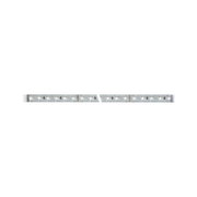 Flexible LED strip with white LEDs on silver circuit board for versatile lighting applications