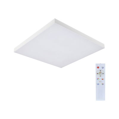 Vierkante witte LED-plafondlamp met afstandsbediening voor dimbaar licht en kleurverandering